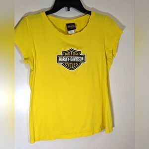 Harley-Davidson of Cadiz Vibrant Yellow Woman's XL 100% Cotton